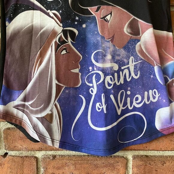 Disney Aladdin A Whole New Worls Aladdin and Jasmine Racerback Tank Black Small - Picture 4 of 5